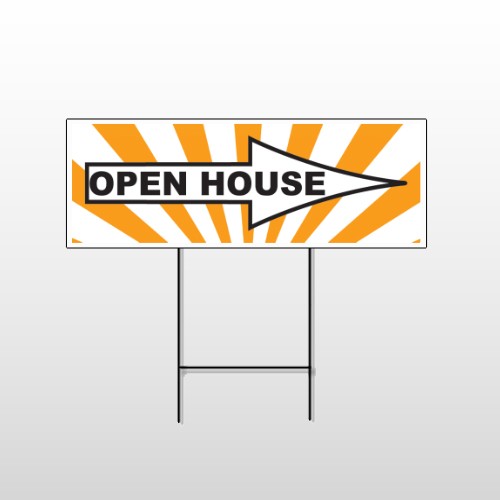 Open Right Arrow 715 Wire Frame Sign