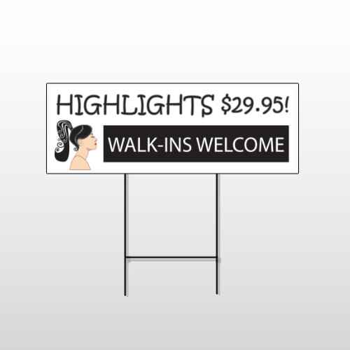 Pretty Girl Hair 290 Wire Frame Sign