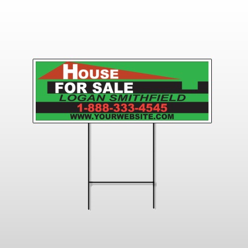 Red Roof House 855 Wire Frame Sign