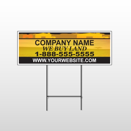 Yellow Land & Housing 861 Wire Frame Sign