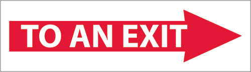 Directional Rigid Board Sign 2"H x 5.5"W