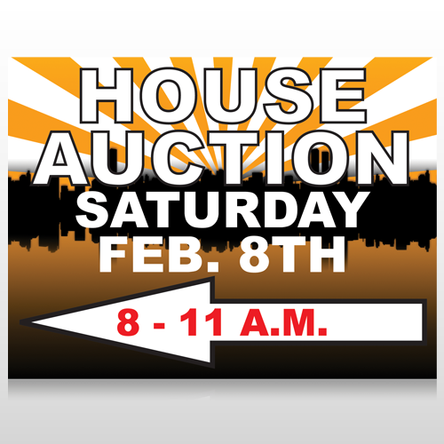Auction Left Arrow 716 Site Sign