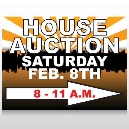 Auction Right Arrow 717 Site Sign