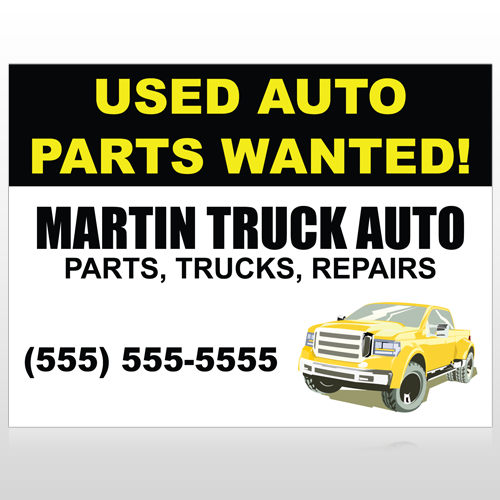 Black & Yellow Truck 326 Custom Sign