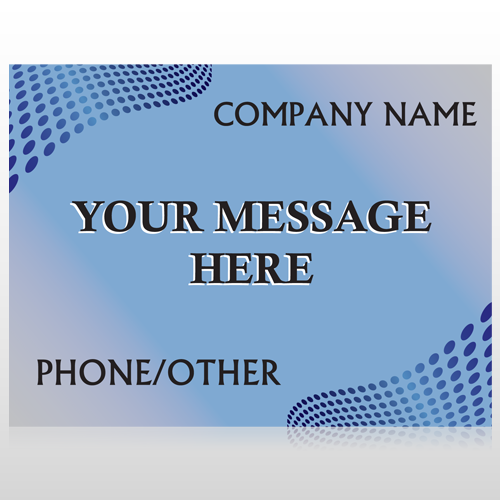 Blue Dots 145 Custom Sign