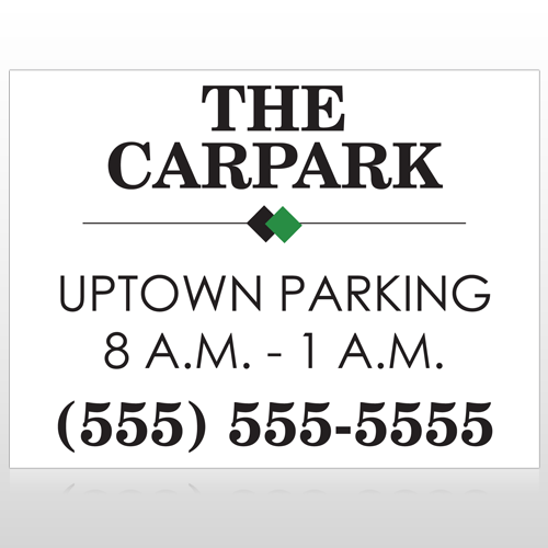 Car Park 122 Custom Sign