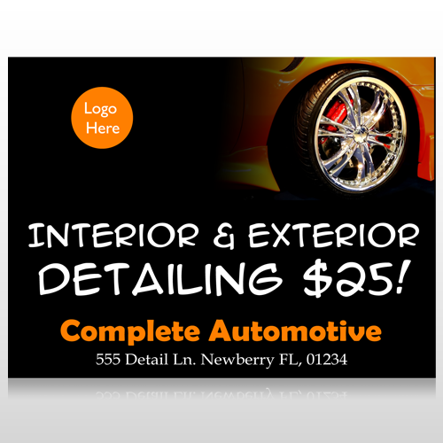 Detailing Services 115 Custom Sign