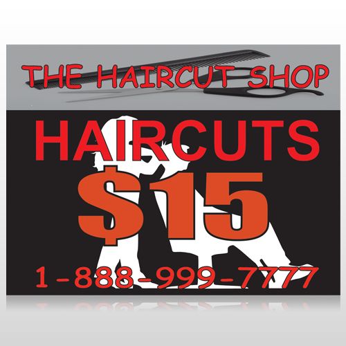 Haircut Scissors 644 Site Sign