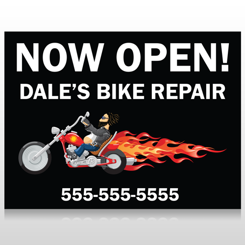 Harley Flames 323 Site Sign