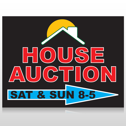 Auction Right Arrow 729 Site Sign