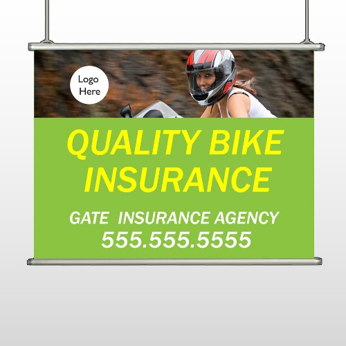 Bike Insurance 110 Hanging Banner