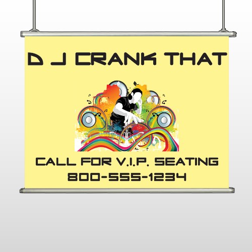 DJ Crank Night 369 Hanging Banner