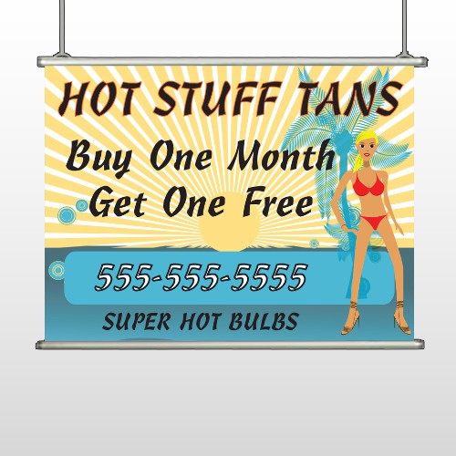Hot Beach Tan 299 Hanging Banner