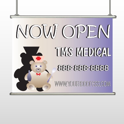 Nurse Bear 504 Hanging Banner