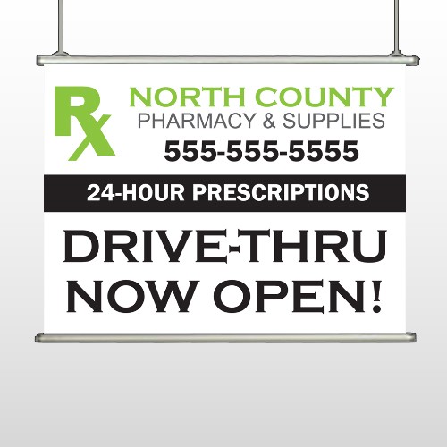 RX North County 105 Hanging Banner