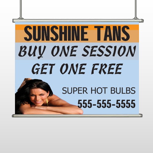 Sunshine Tans 297 Hanging Banner