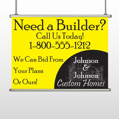 Yellow House Plan 216 Hanging Banner
