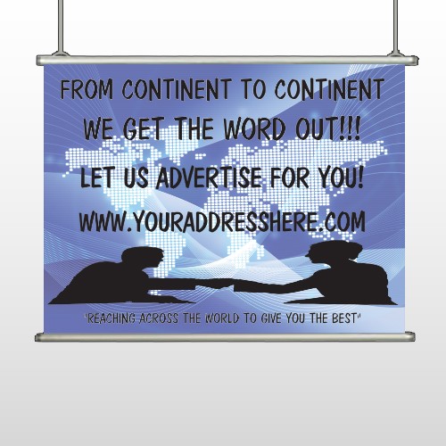 Map Silhouette 433 Hanging Banner
