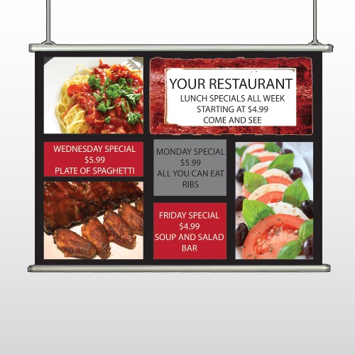 Restaurant Specials 370 Hanging Banner