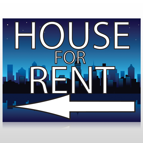 House Rent Night City 710 Site Sign