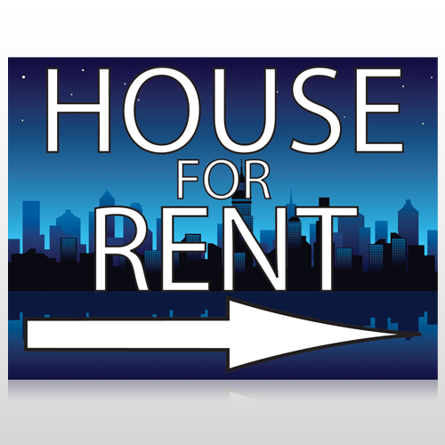House Rent Night City 711 Site Sign