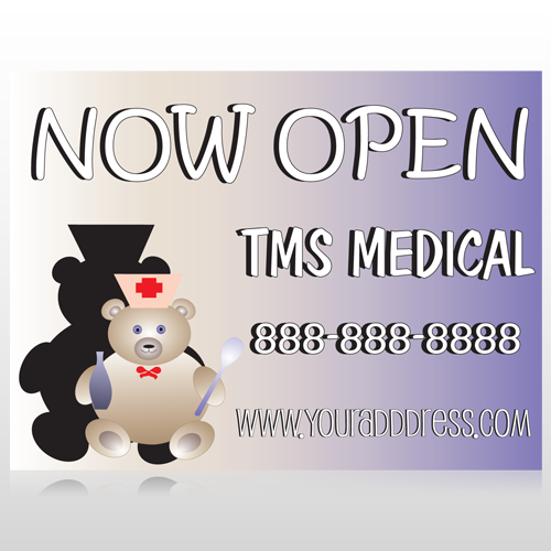 Nurse Bear 504 Custom Sign