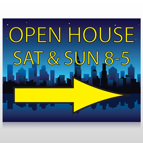 Open House Night City 707 Site Sign