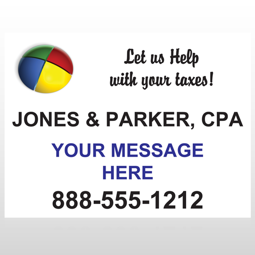 Pie Taxes 172 Custom Sign