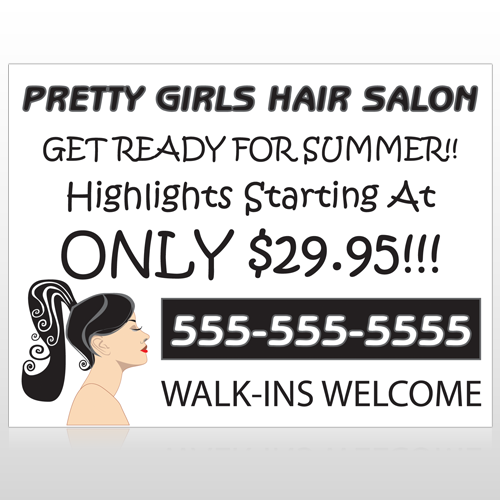 Pretty Girl Hair 290 Custom Decal