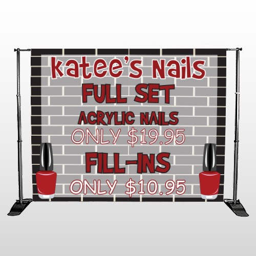 Acrylic Nails 292 Pocket Banner Stand