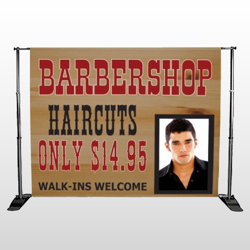 Barbershop Cuts 287 Pocket Banner Stand