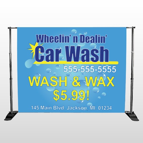 Blue Bubbles 290 Pocket Banner Stand