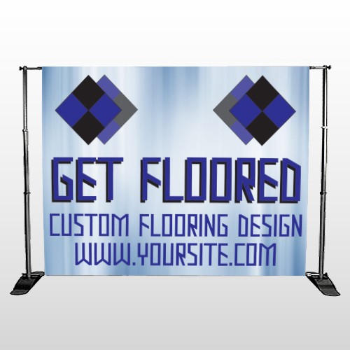 Blue Checker 249 Pocket Banner Stand