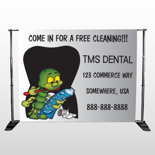 Brushing Germ 502 Pocket Banner Stand