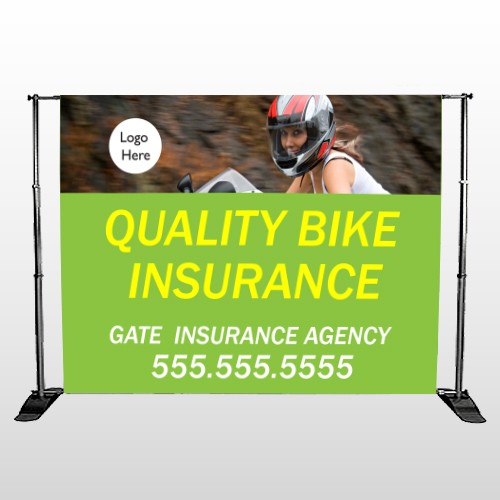 Bike Insurance 110 Pocket Banner Stand