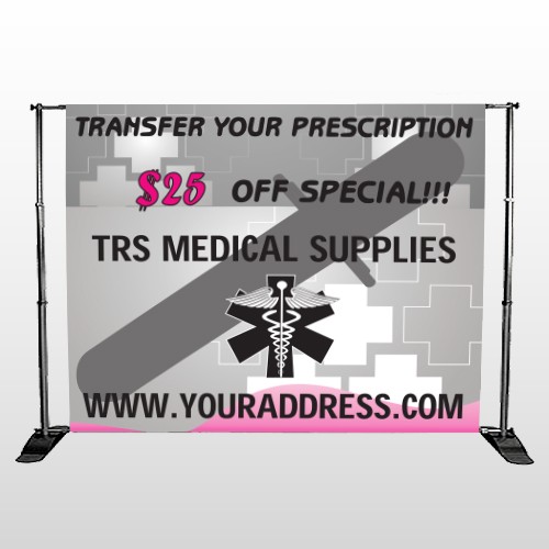Caduceus Med 503  Pocket Banner Stand