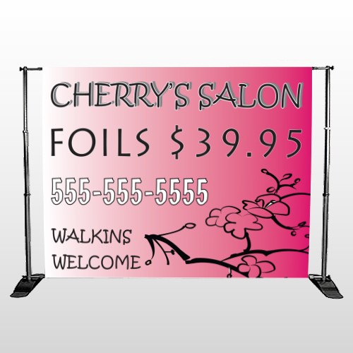 Cherry Salon 288 Pocket Banner Stand