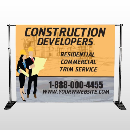 Contractors 645 Pocket Banner Stand