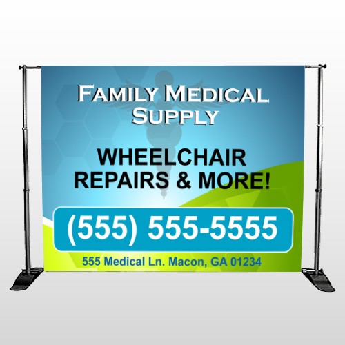 Family Medical 138 Pocket Banner Stand