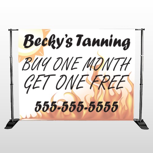 Flaming Sun Tan 298 Pocket Banner Stand