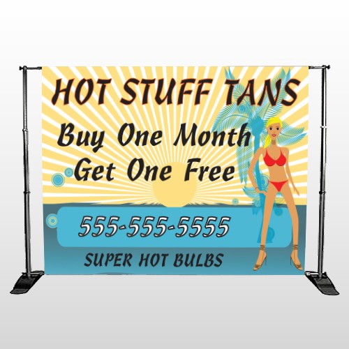 Hot Beach Tan 299 Pocket Banner Stand