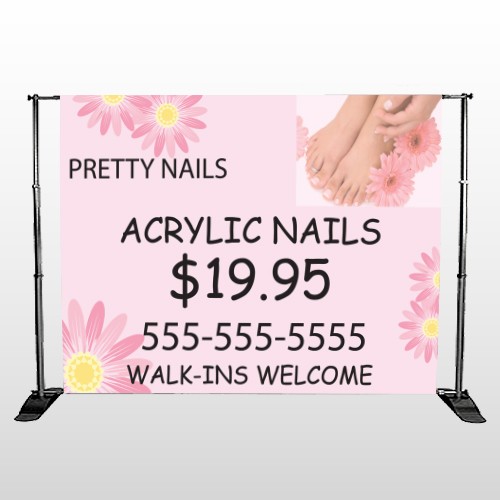 Nail Salon 291 Pocket Banner Stand