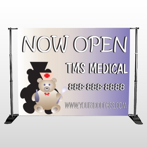 Nurse Bear 504 Pocket Banner Stand