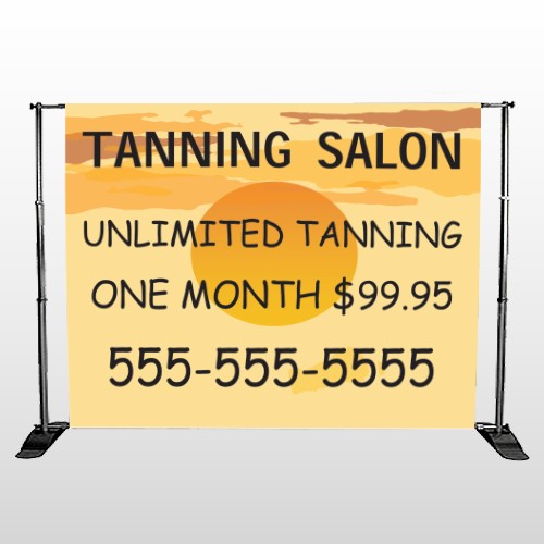 Tanning Sun 296 Pocket Banner Stand