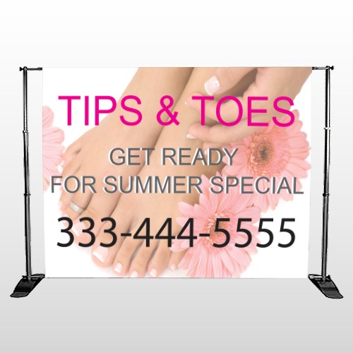 Tips And Toes 488 Pocket Banner Stand