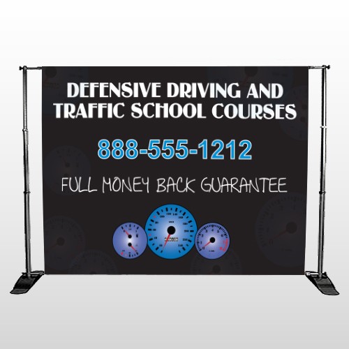 Traffic School 152 Pocket Banner Stand Templatae