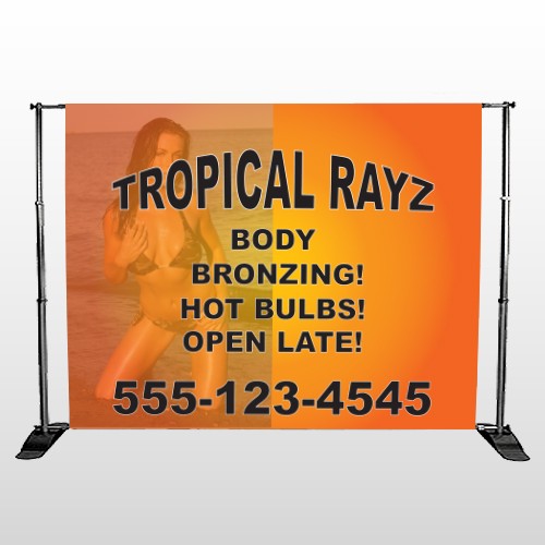 Tropical Rayz Tan 490 Pocket Banner Stand