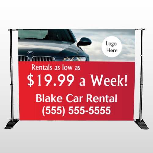Car Rental 112 Pocket Banner Stand