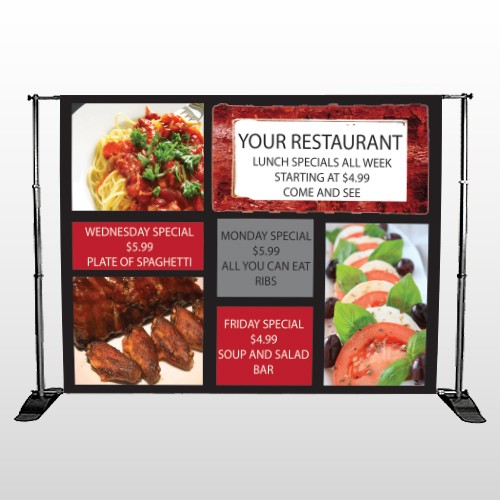 Restaurant Specials 370 Pocket Banner Stand