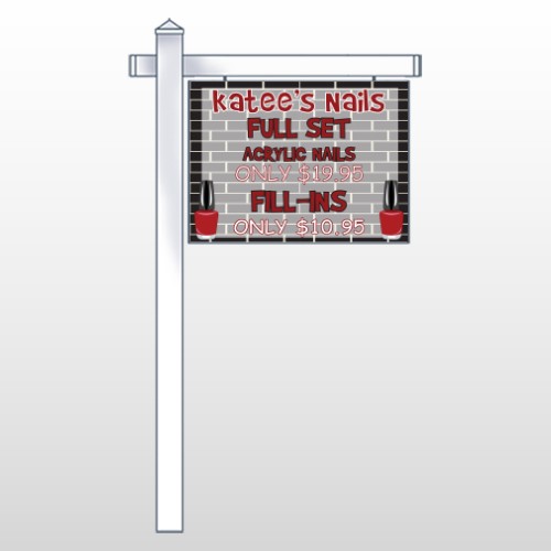 Acrylic Nails 292 18"H x 24"W Swing Arm Sign